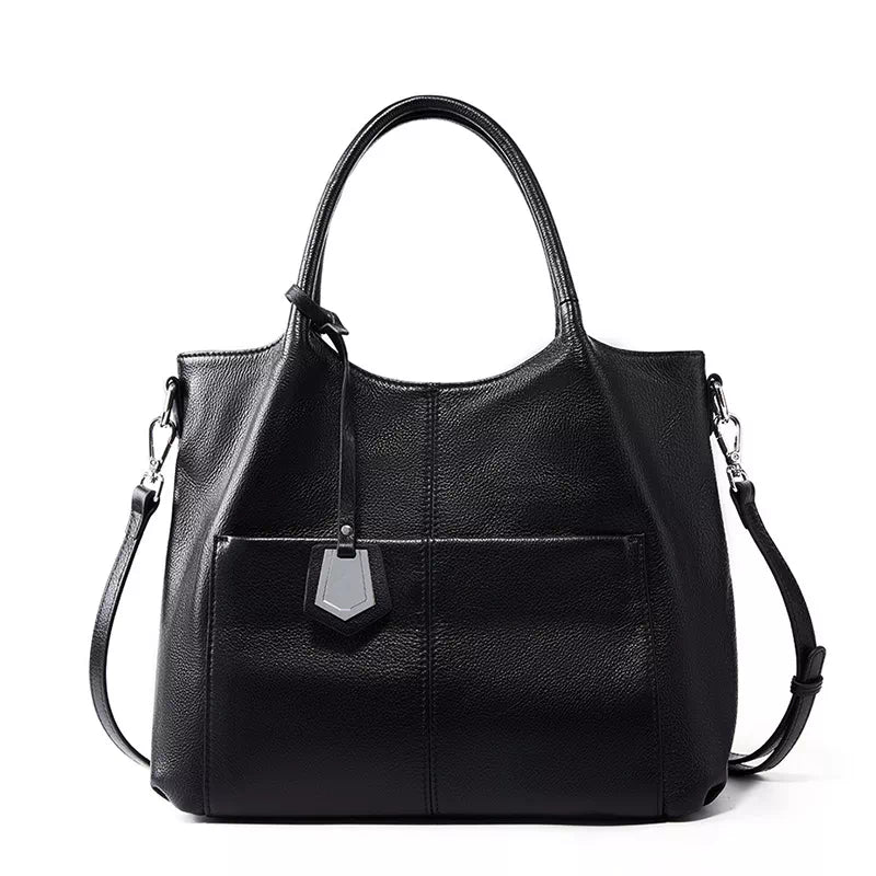 Leather Crossbody Tote Bag