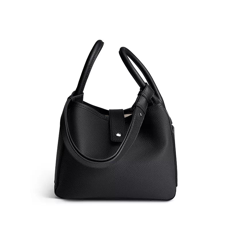 Mini Leather Crossbody Bucket Bag