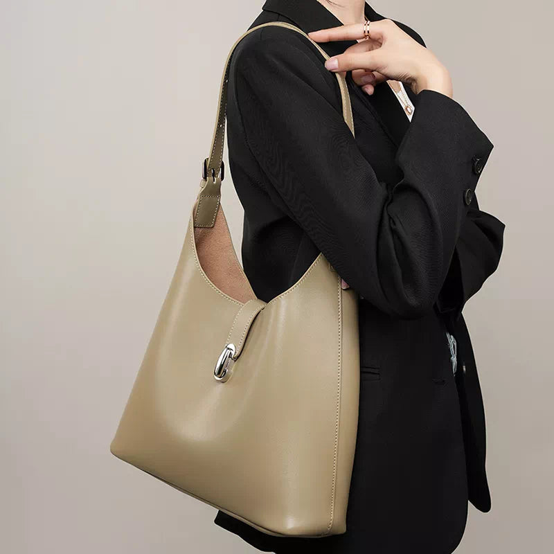 Leather Shoulder Hobo Bag