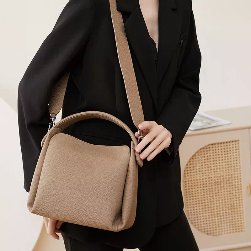 Leather Crossbody Bag With Top Handle