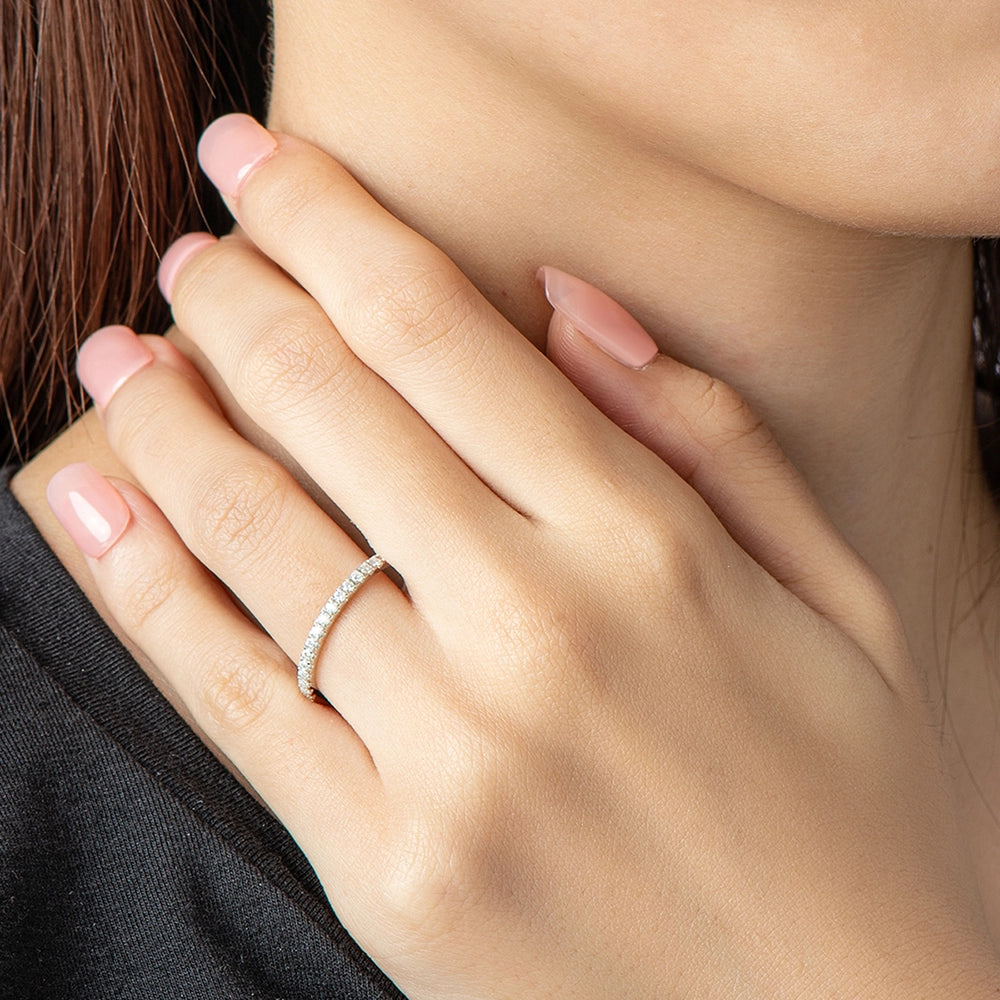 Sparkling Row Eternity Ring