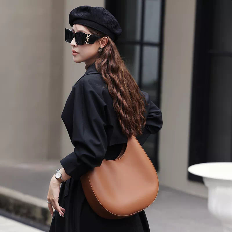 Leather Shoulder Hobo Bag