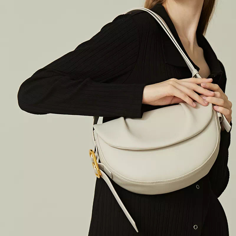 Leather Saddle Crossbody Bag