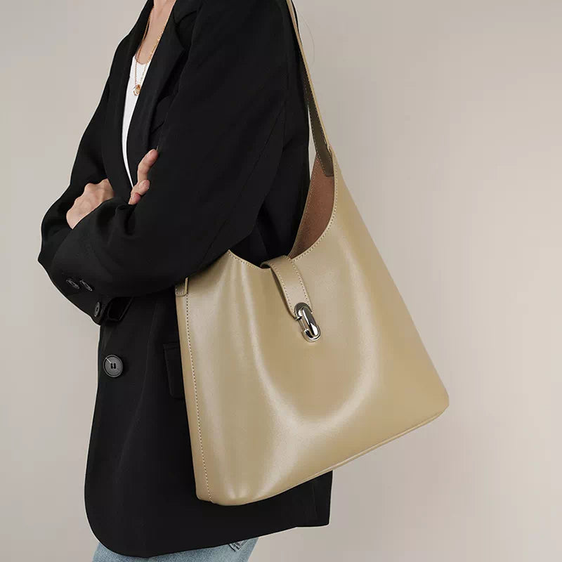 Leather Shoulder Hobo Bag