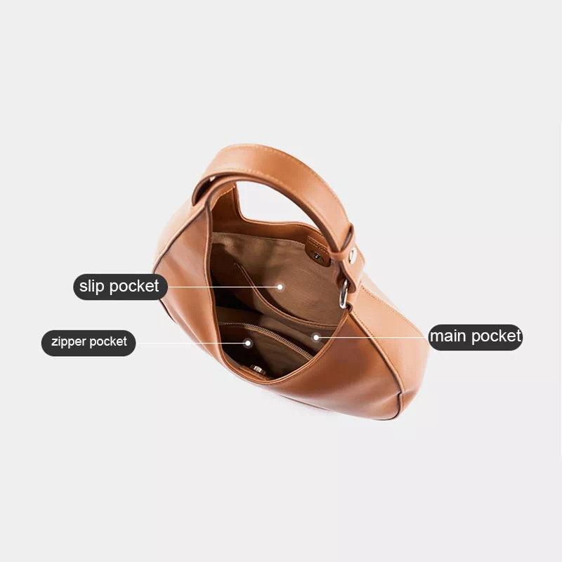 Leather Shoulder Hobo Bag