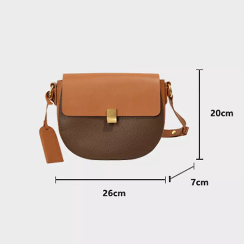 Leather Saddle Crossbody Bag