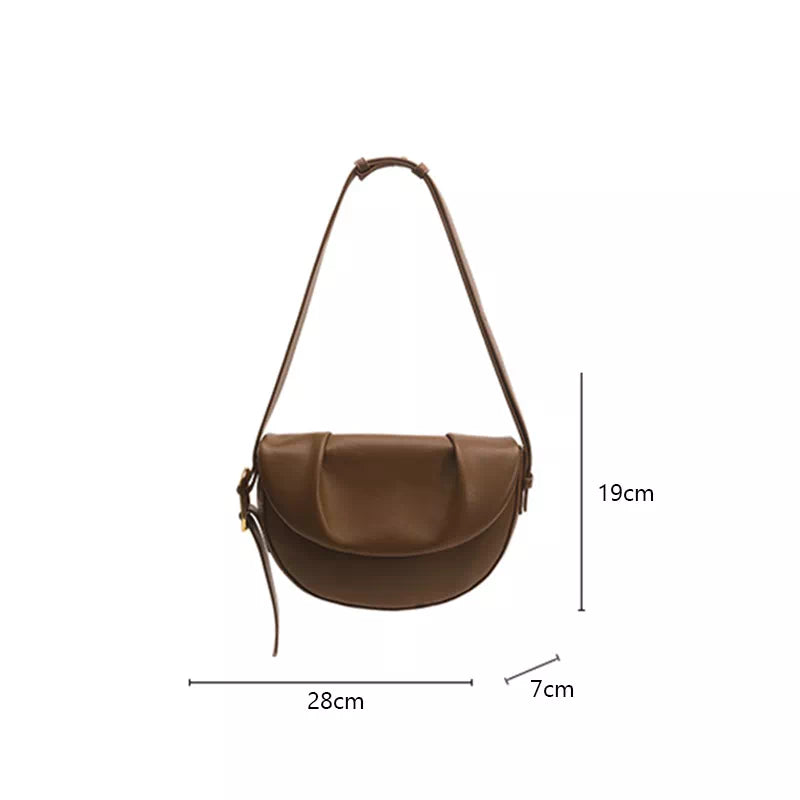 Leather Saddle Crossbody Bag