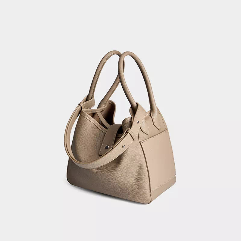 Mini Leather Crossbody Bucket Bag