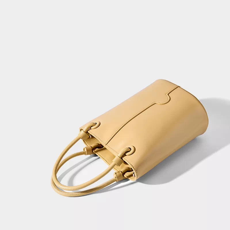 Mini Leather Crossbody Bucket Bag