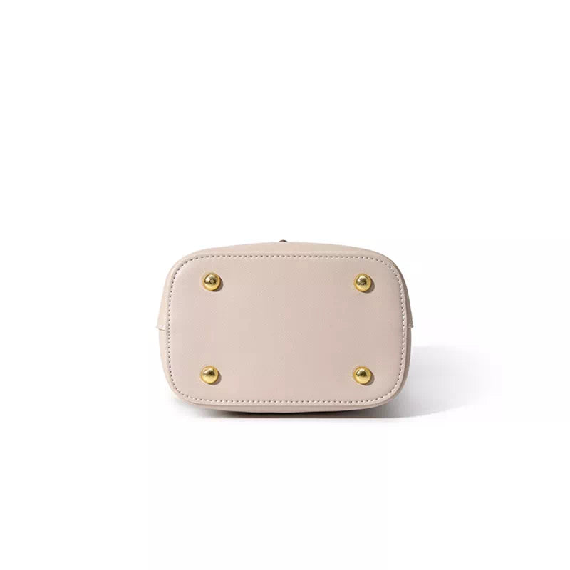 Mini Leather Crossbody Bucket Bag