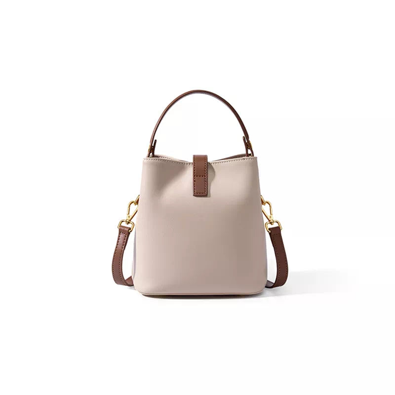 Mini Leather Crossbody Bucket Bag