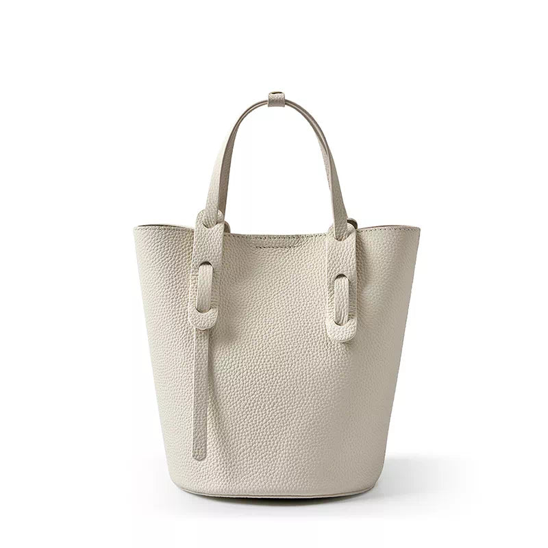 Mini Leather Crossbody Bucket Bag