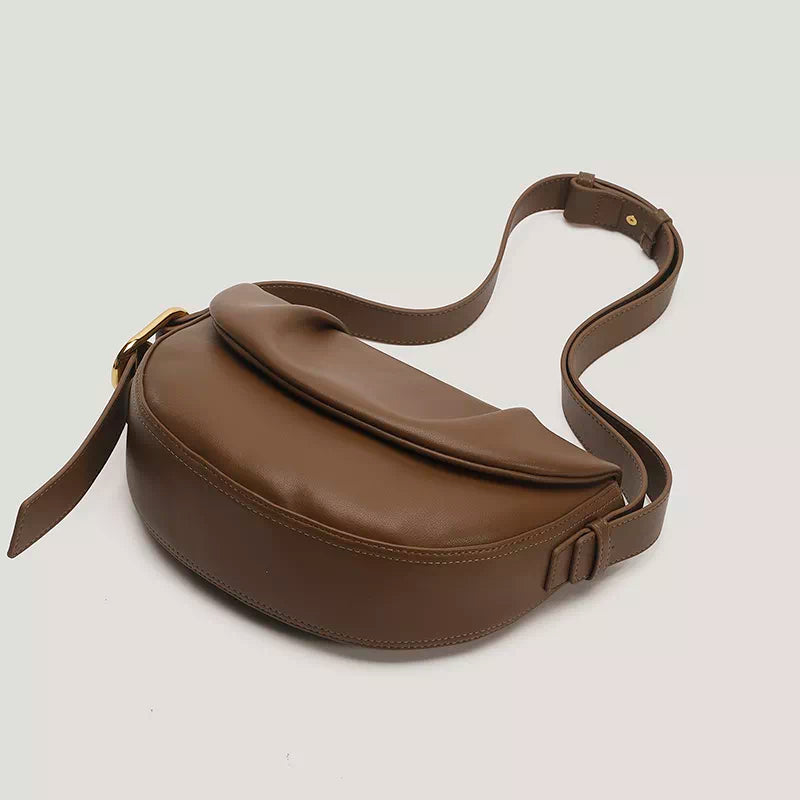 Leather Saddle Crossbody Bag