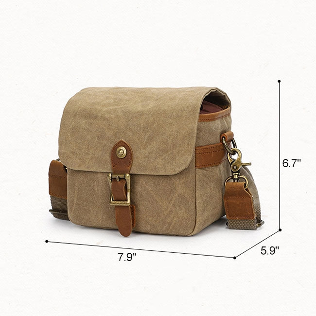 Waxed Canvas DSLR & Mirrorless Crossbody Bag