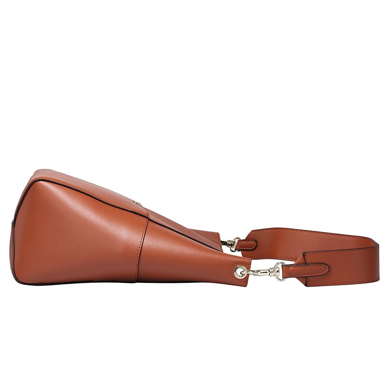 Large Leather Shoulder Bucket Bag