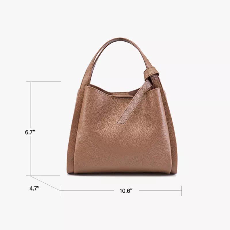 Leather Crossbody Bucket Bag