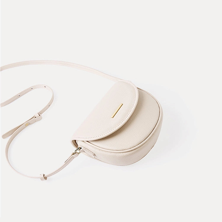 Pebbled Leather Saddle Crossbody Bag