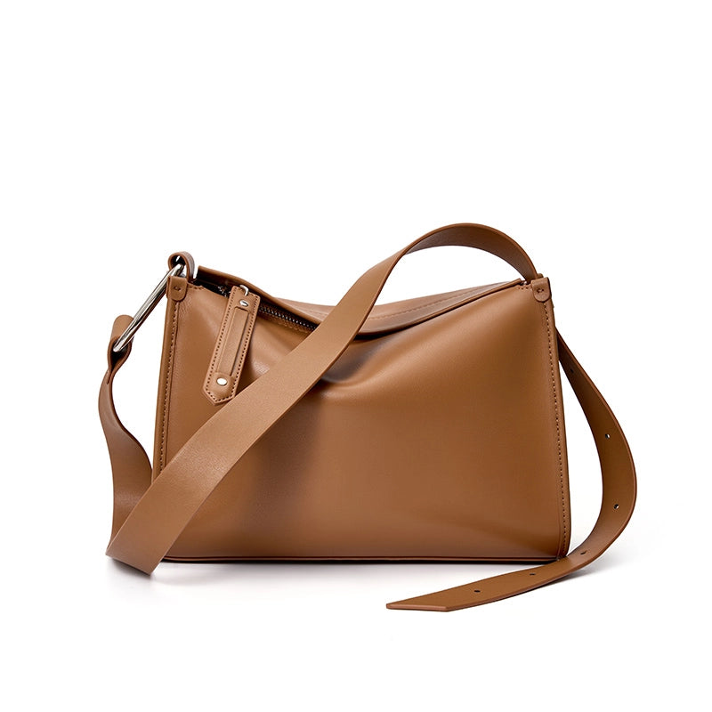 Leather Zipper Crossbody Bag