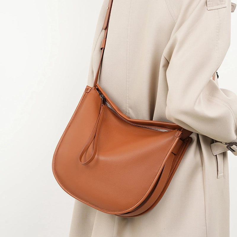 Large Leather Convertible Crossbody Bag