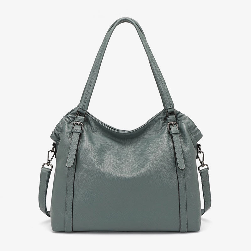 Leather Crossbody Tote Bag