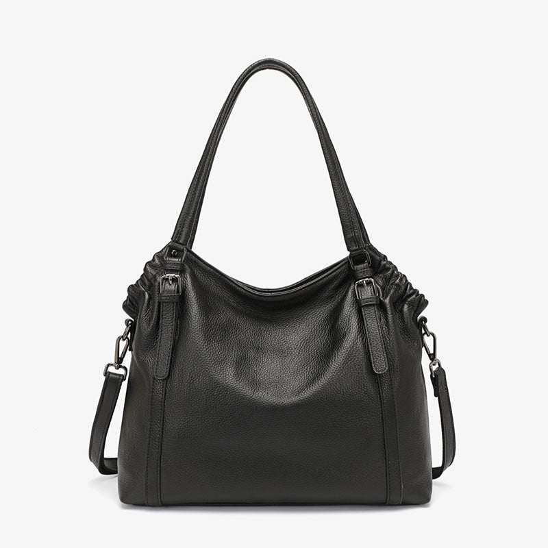 Leather Crossbody Tote Bag
