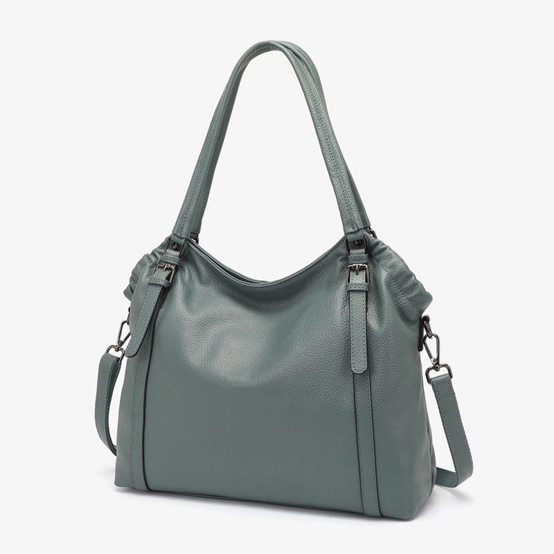 Leather Crossbody Tote Bag