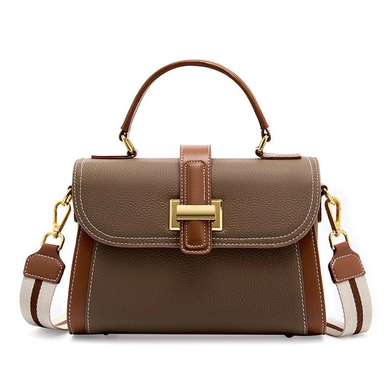 Leather Satchel Top Handle Bag