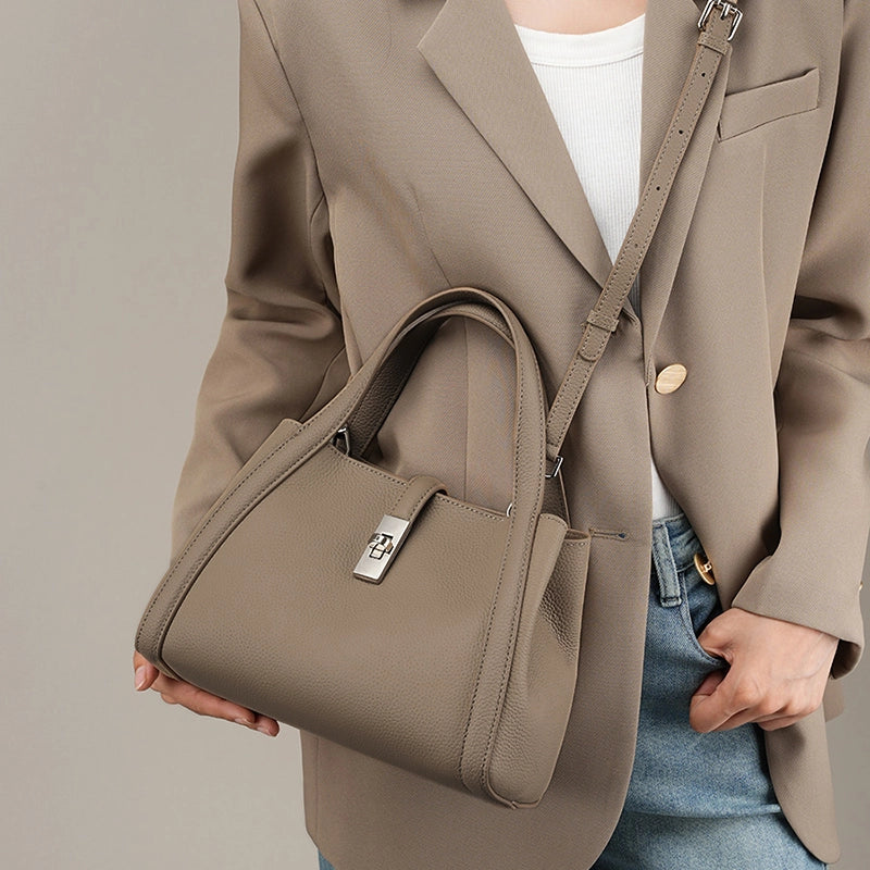 Leather Satchel Handbag
