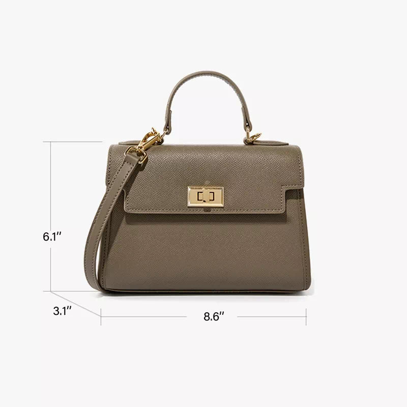 Leather Satchel Top Handle Bag