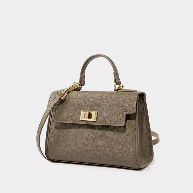 Leather Satchel Top Handle Bag