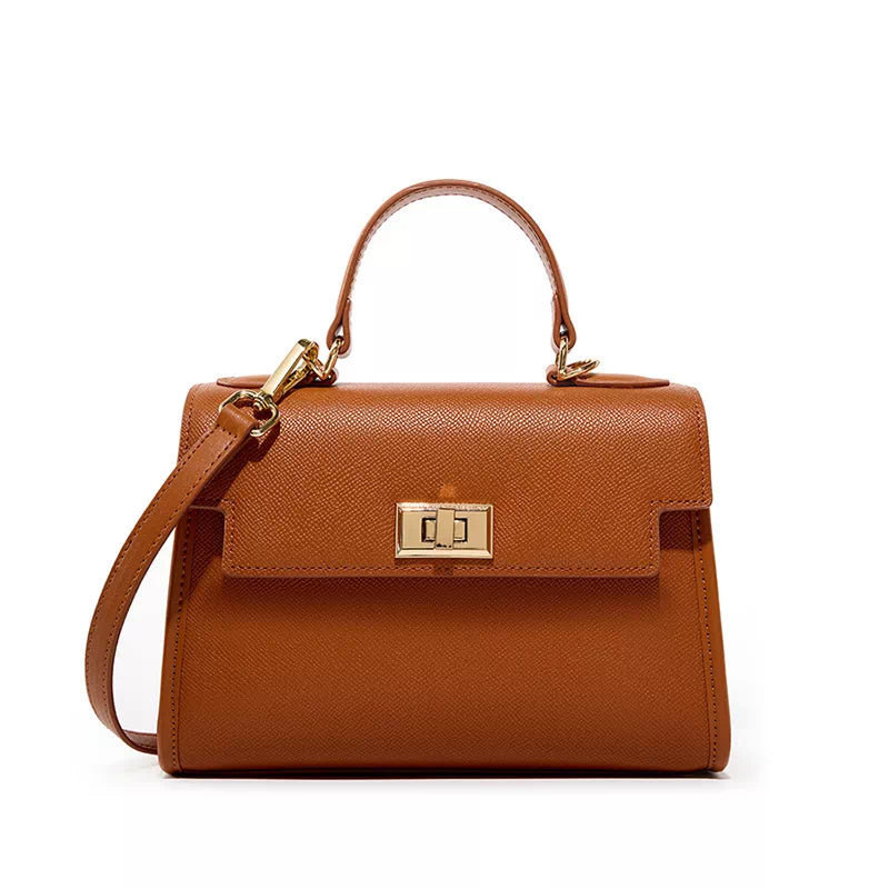 Leather Satchel Top Handle Bag