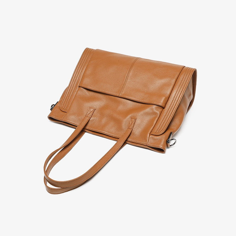 Leather Crossbody Work Tote Bag