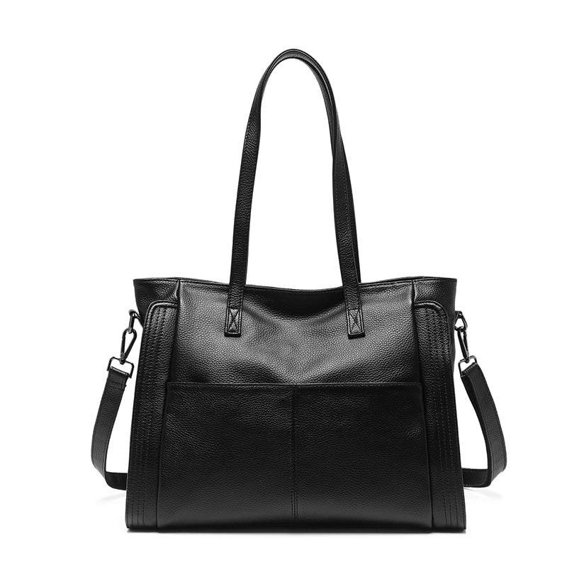Leather Crossbody Work Tote Bag