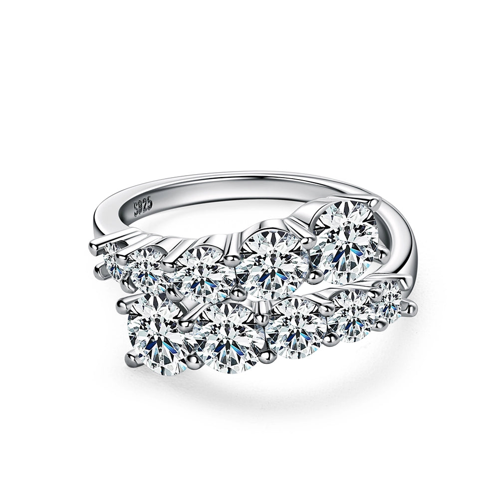 Moissanite Cluster Ring