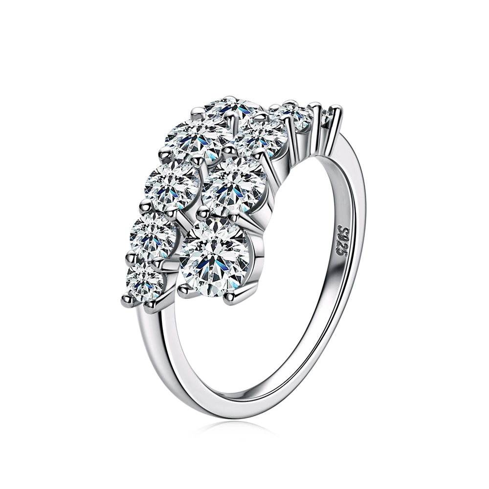 Moissanite Cluster Ring