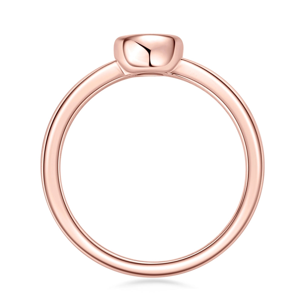 18K Rose Gold Plated Solitaire Ring