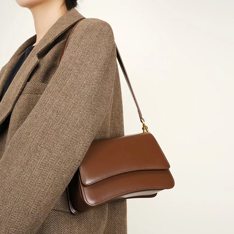 Leather Flap Convertible Shoulder Bag