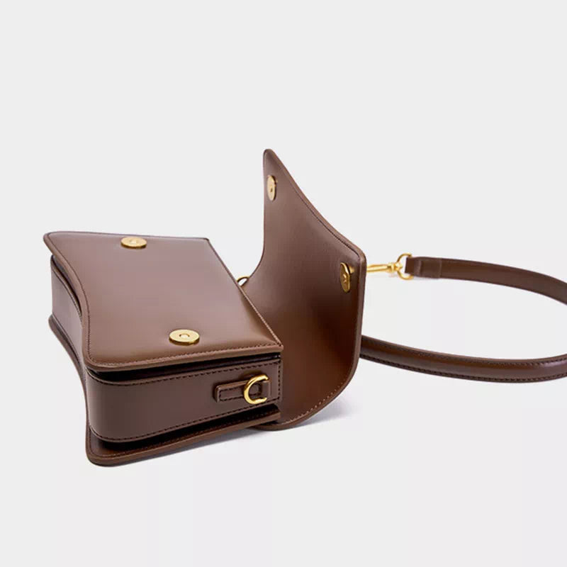 Leather Flap Convertible Shoulder Bag