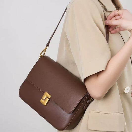 Leather Flap Shoulder Bag