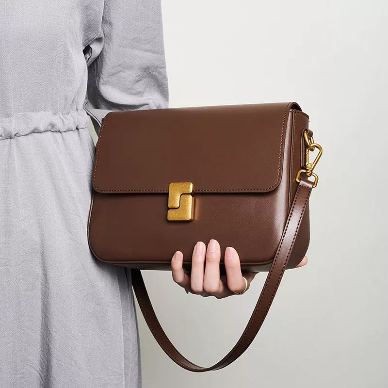 Leather Flap Shoulder Bag