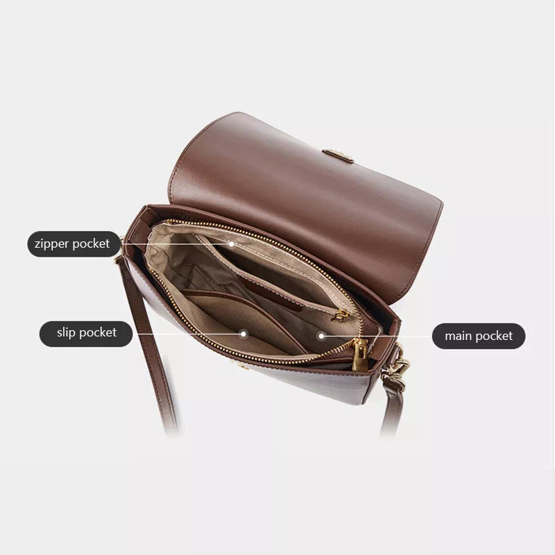 Leather Flap Shoulder Bag