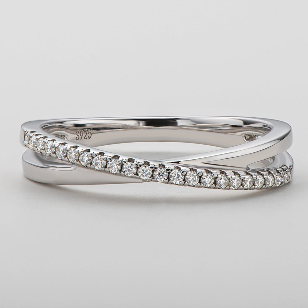 Crossover Double Band Eternity Ring