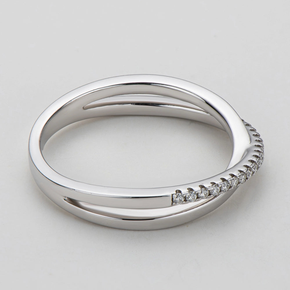 Crossover Double Band Eternity Ring
