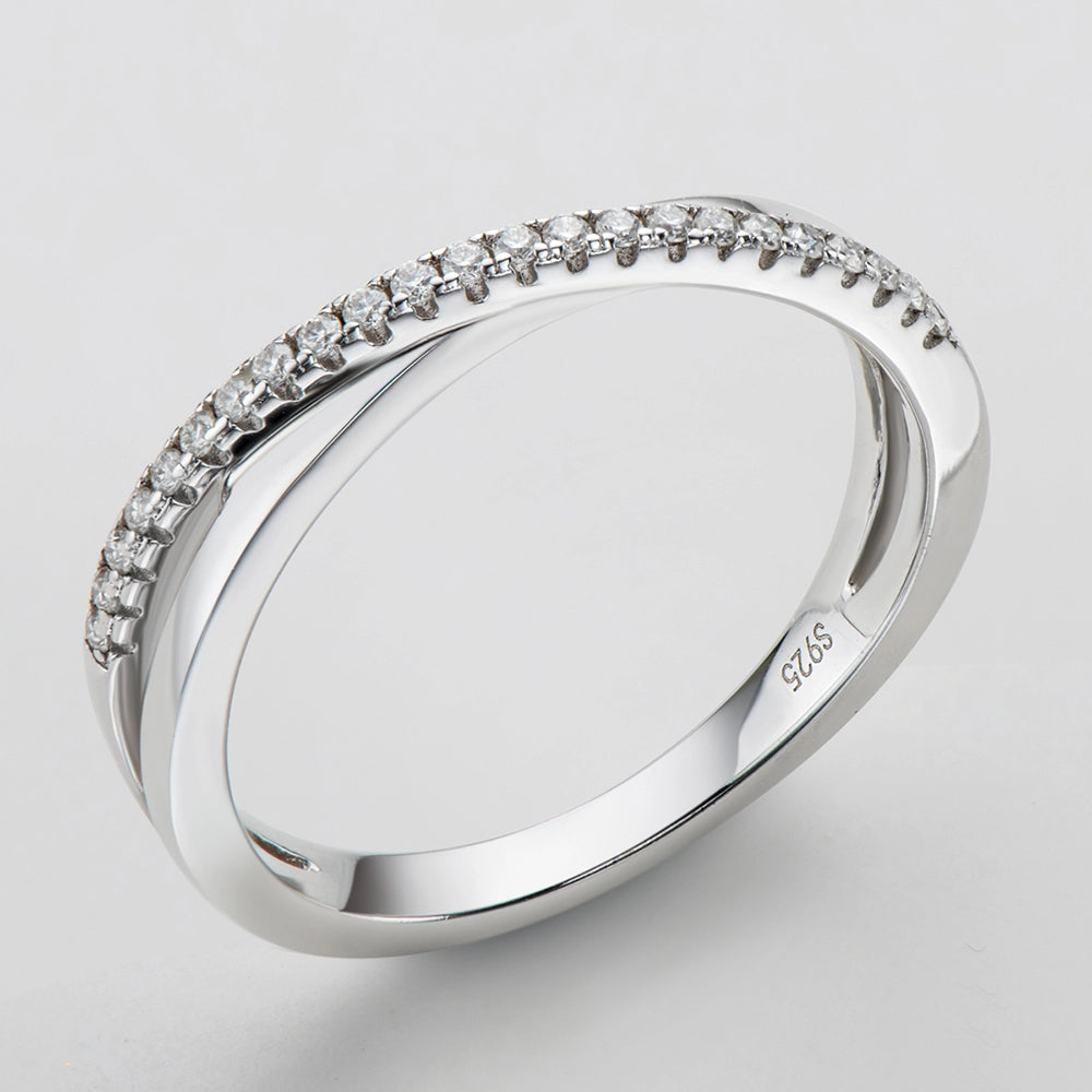 Crossover Double Band Eternity Ring