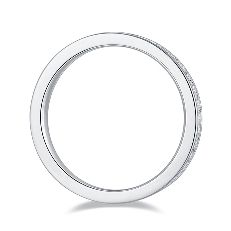 Sparkle Shared Prong Moissanite Eternity Band