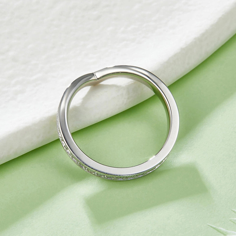 Sparkle Shared Prong Moissanite Wishbone Ring