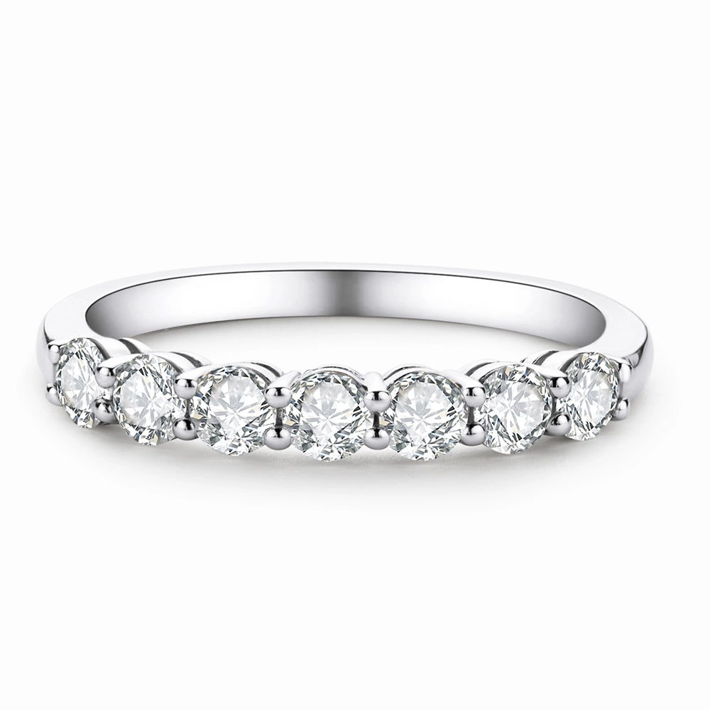 Seven Stone Moissanite Eternity Band