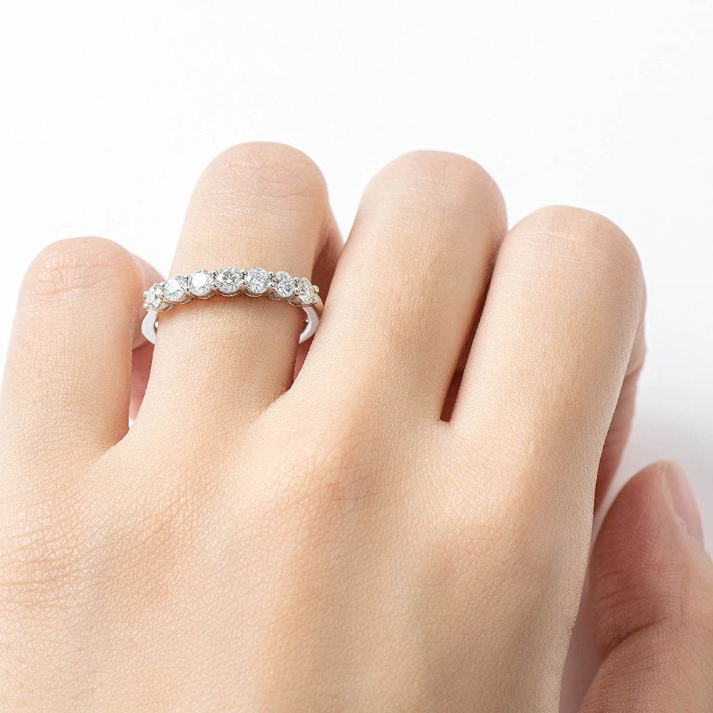 Seven Stone Moissanite Eternity Band