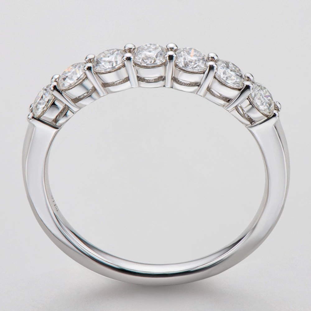 Seven Stone Moissanite Eternity Band