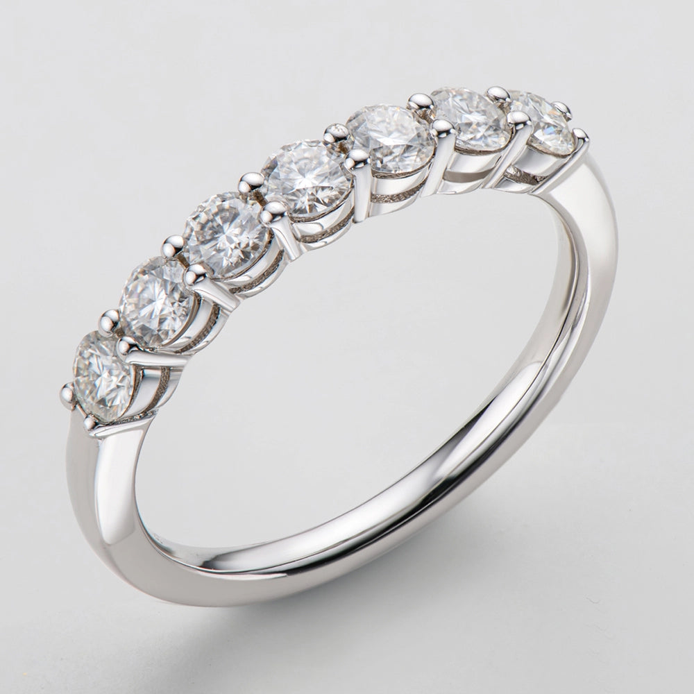 Seven Stone Moissanite Eternity Band